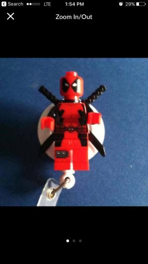 Deadpool ID Badge Holder Lego RN MA MD
