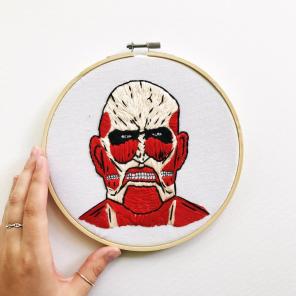 Attack On Titan Colossal Embroidery Hoop