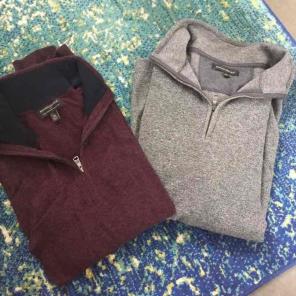 Men's banana republic half-zip sweaters