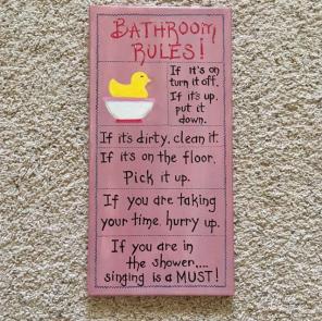 WALL ART: 10x20x0.75 Bathroom Decor