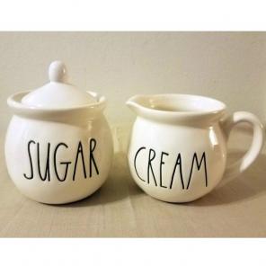 Rae Dunn CREAM & SUGAR Set - NEW!