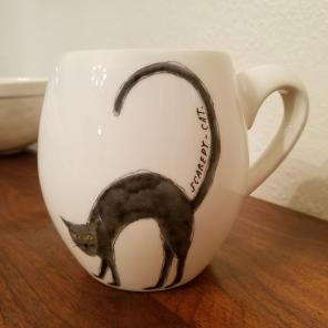 Rae Dunn Halloween Scaredy Cat Mug