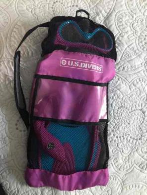 Girls US Diving Snorkel Set 3-6shoe size