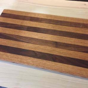 White Oak and Walnut Cutting Board