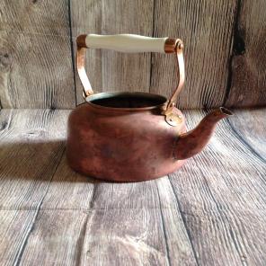 Vintage Antique Copper Tea Kettle