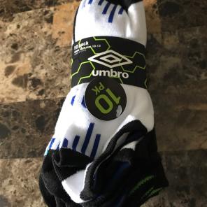 New Men's Umbro 10pk Socks