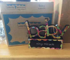 Wooden "Baby" sign for nursery