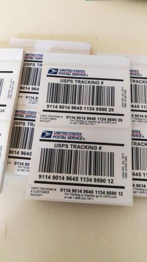 50 tracking # labels ! Free shipping