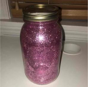 Glittery Mason Jar w/ Heart