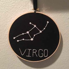 Astrology constellation embroidered