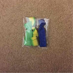 Blue & Green & Yellow Hair Ties