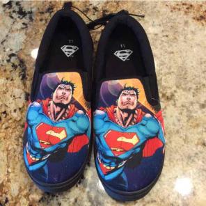 New Men's 12 Superman Slippers