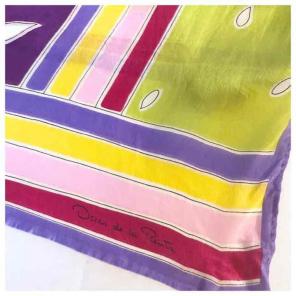 Oscar de la Renta Silk Scarf, Vintage