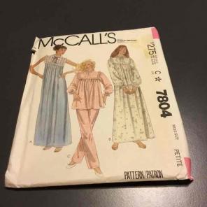 McCall's # 7804 Nightgown or Pajamas