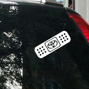Sticker - Toyota Bandaid - White