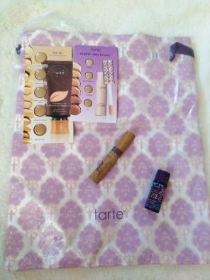 Tarte minis and lingerie bag