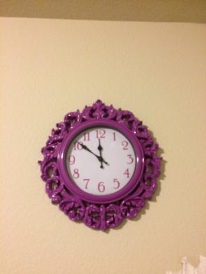 Purple Wall Clock