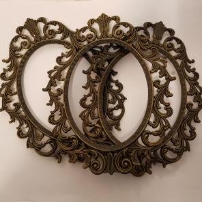 Ornate Frames Set of 3 Oval Metal