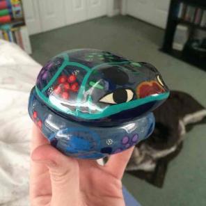 Handmade frog bowl pottery