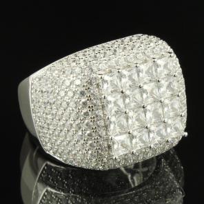 14k Princes Cut Solitaire Icedout Ring