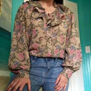 Vintage 70s 80s Romantic Blouse Medium