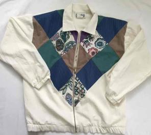 Vintage Patchwork Colorblock Jacket M