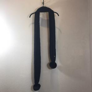 Black Pom Pom Scarf