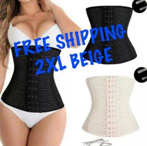 2XL BEIGE TOP QUALITY WAIST TRAINER