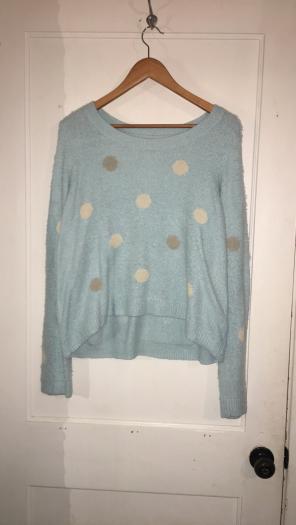 Blue Oversized Poc-a-dot sweater