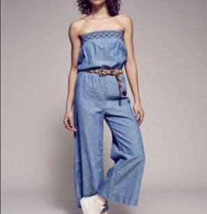 Free People Strapless Jumpsuit