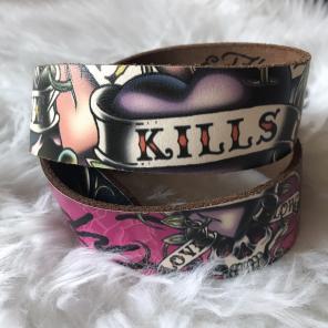 Ed Hardy Leather Belt sz S