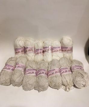 White Cotton Blend Yarn Bundle