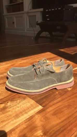 Tommy Hilfiger Olive Suede Dress Shoe