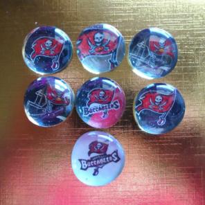 Tampa Bay Buccaneers glass bead magnets