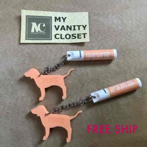 2 PINK SPF 15 Lip Balm Keychain