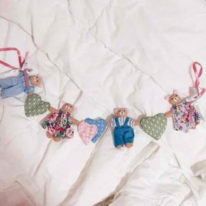Handmade teddybear ornament