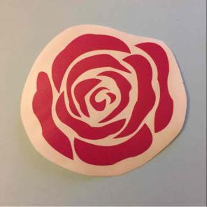 Dark Pink Rose Decal