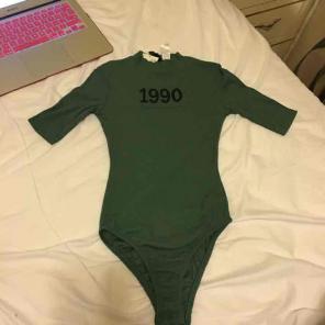 NWT HM OLVIE GREEN BODY SUIT