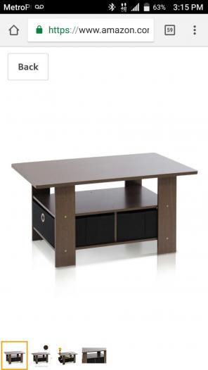 Furinno Coffee Table with Bin