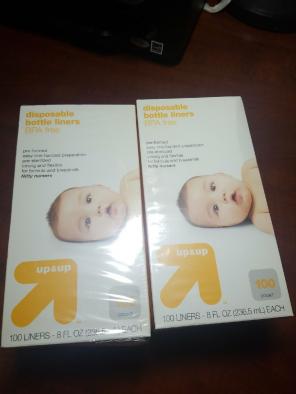 NEW Total 200 baby bottle liners up & up