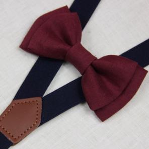 Bow tie & suspender set