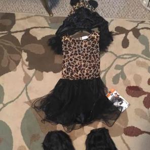 Girls Cheetah Costume Size Medium