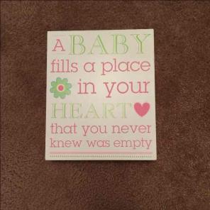 Baby girl nursery wall decor