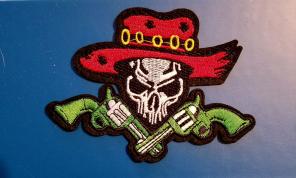 Skull and Guns Iron On