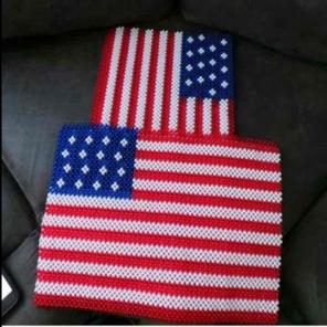 American flag table mats