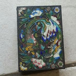 Phoenix bird antique jewelry box