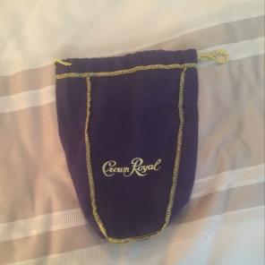 Purple Gold Crown Royal Bag
