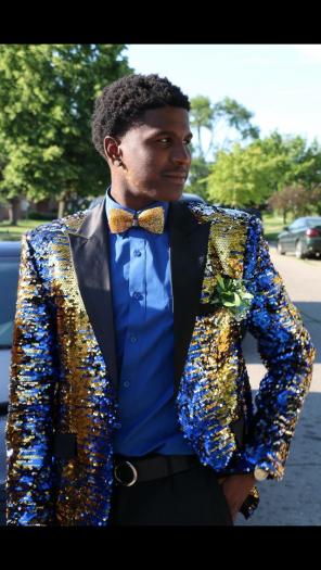 Blue And Gold Prom Jacket