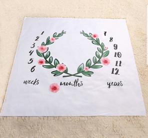 Infant milestone blanket