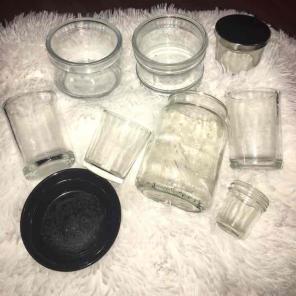 Empty candle jars